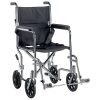 Go Cart Light Weight Steel Transport Wheelchair with Swing Away Footrest