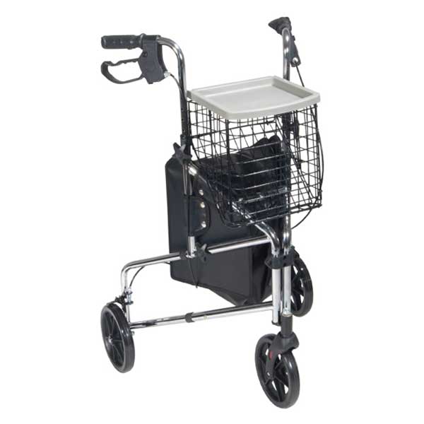 Photo of a 3 wheel Rollator.